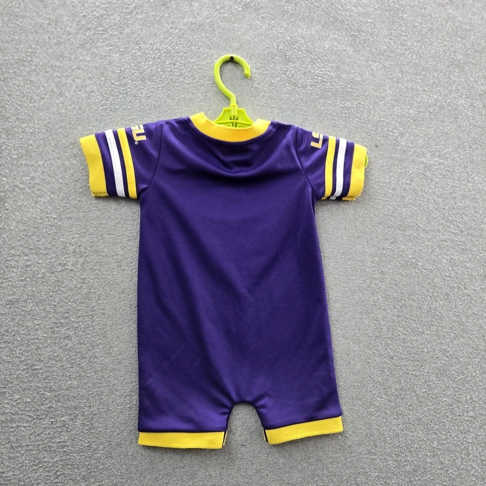 LSU Tigers Bodysuit Infant 6-12 MOS. Purple Colosseum Tiger Logo Team